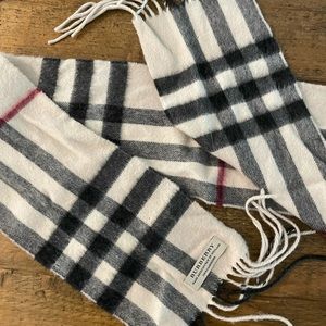 Burberry Cashmere Scarf (Ivory)
